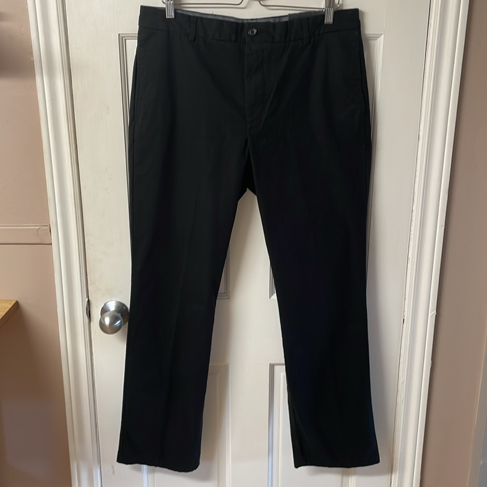 Banana Republic Gavin chino straight fit black dress pants men’s size 36X32 NWT
